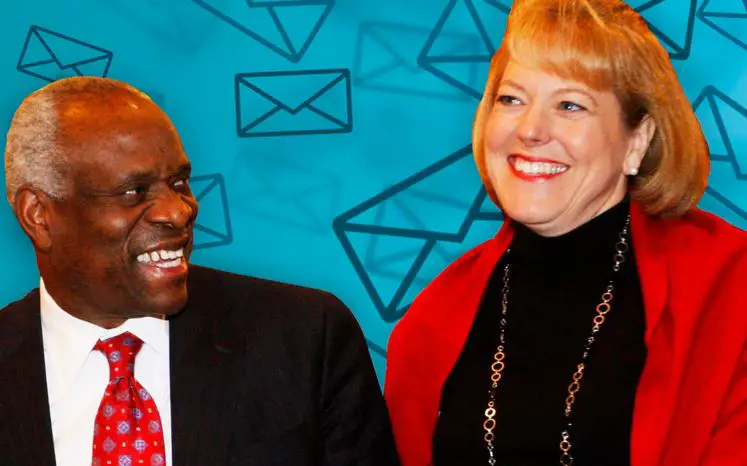 Clarence Thomas with his wife Virginia Lamp 