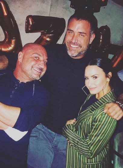 Mike with Demi Lovato and Jay Glazer