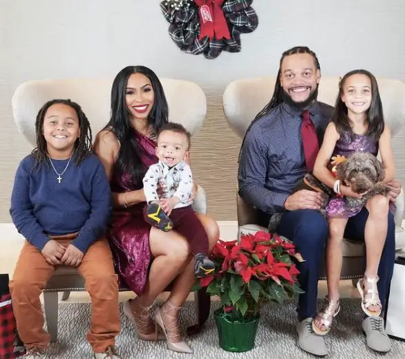 Family portrait of Channing Crowder with his wife,Ã‚Â sons and daughter