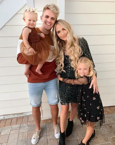 Cole-LaBrant-with-his-wife-and-children-2020