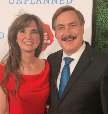 Dallas Yocum posing with her former husband, Mike Lindell