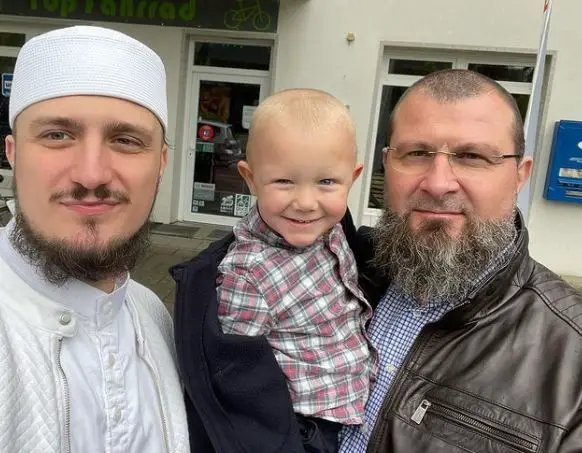 Fatih with his father and youngest brother 