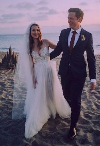 Picture of Griffin Cleverly and Bridgit Mendler from their wedding day 
