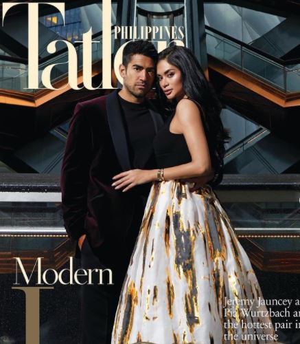 Jeremy Jauncey and Pia Wurtzbach on the cover of Tatler magazine.