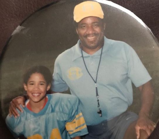 Kara with her father during her early years