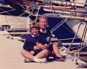 Collier Landry's picture with his mother, Noreen Boyle, when he was a kid 