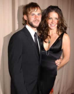 Evangeline Lily and Dominic Monaghan at a red carpet event 