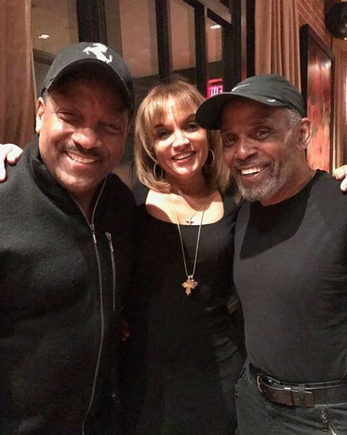 In the picture- Frankie Beverly, Pam Moore, and Donnie Simpson.