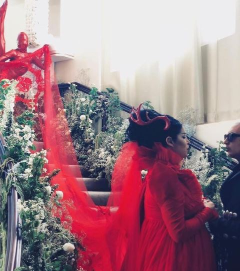 Rafael Reyes and Kat Von D on their wedding day.