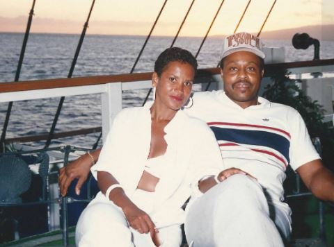 Roger E. Mosley and his wife from their earlier years