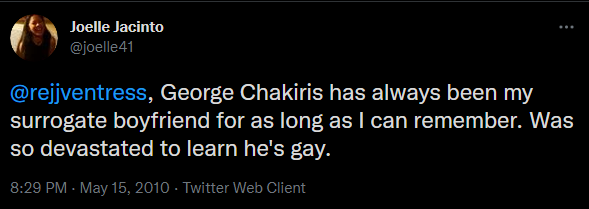 One of George Chakiris Fans Tweet 