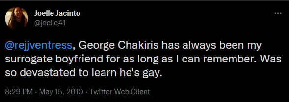 One of George Chakiris Fans Tweet 