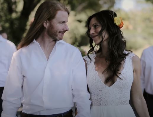 JP Sears and his wife, Amber Sears, on their wedding day.