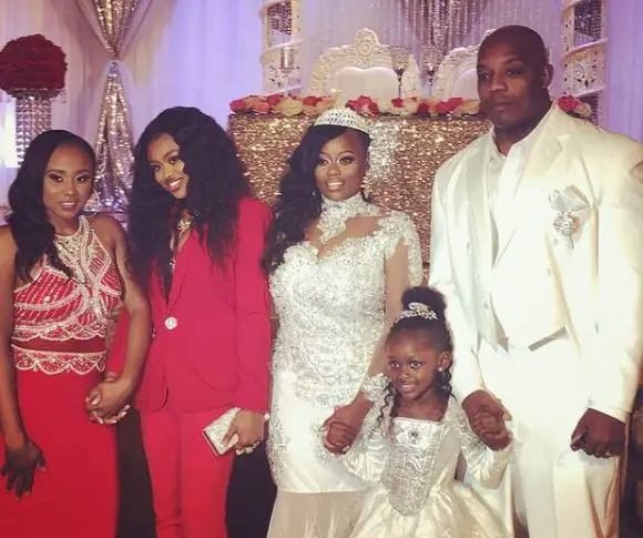 Tamika Scott with her three daughters and husband