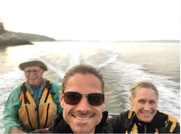 Denis And His Parents In Hurricane Sound.