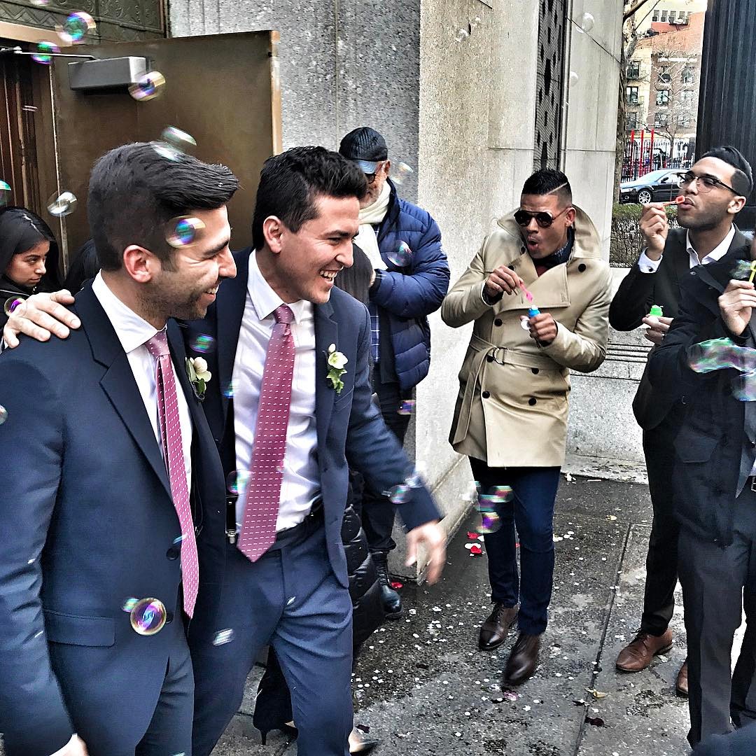 Jonathan Vigliotti and his husband, Ivan Carrillo, as captured in their wedding ceremony