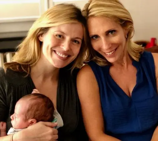 Pamela Brown with her baby and co-worker Dana Bash on 30 July 2018 (Photo: Pamela...
