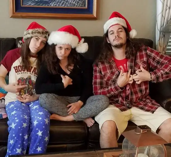 Mackenzie with her brother and stepsister, Morgan 